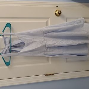 Blue seersucker dress